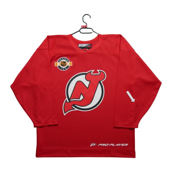 Maillot manches longues homme rouge NHL Equipe Devils du New Jersey QWE2000