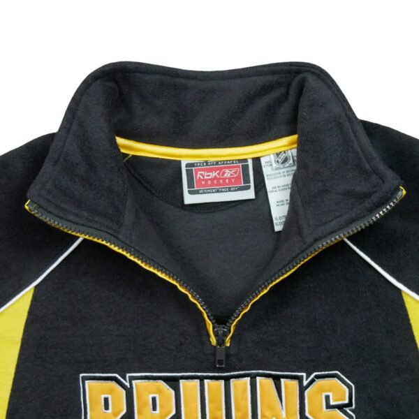 Pull polaires enfant manches longues noir Reebok Col Montant Equipe Bruins de Boston QWE3849