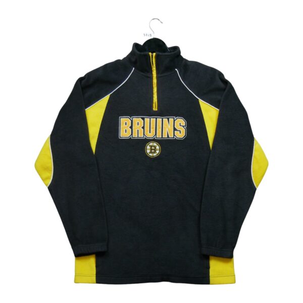 Pull polaires enfant manches longues noir Reebok Col Montant Equipe Bruins de Boston QWE3849