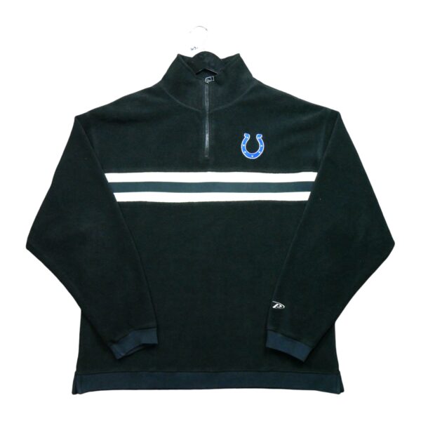 Pull polaires homme manches longues noir Pro Player Col Montant Equipe Indianapolis Colts QWE3094