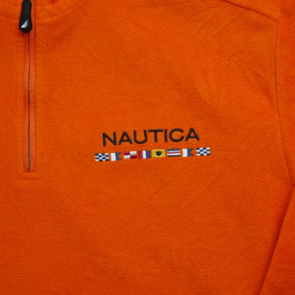 Pull polaires homme manches longues orange Nautica Col Montant QWE3154