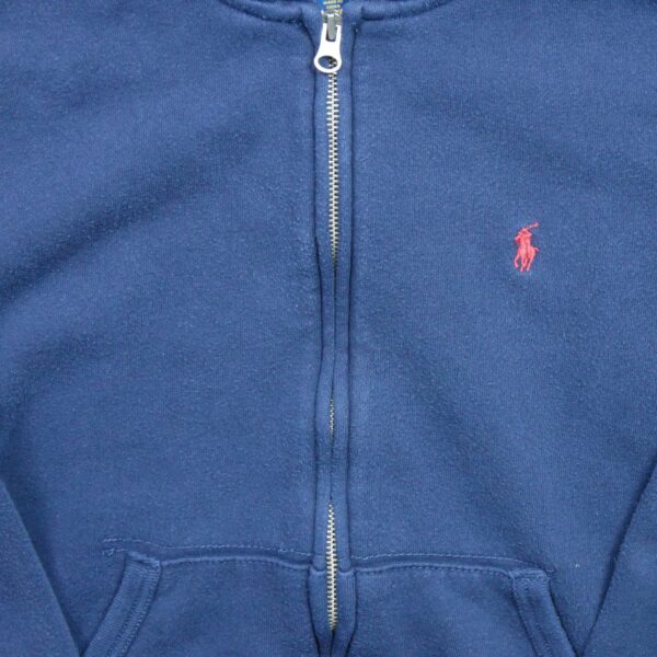 Sweat a capuche enfant manches longues marine Polo Ralph Lauren Col Rond QWE1518