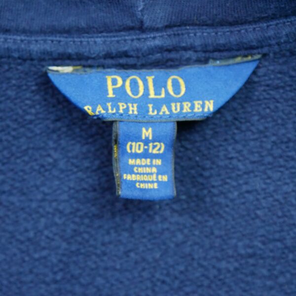 Sweat a capuche enfant manches longues marine Polo Ralph Lauren Col Rond QWE1518