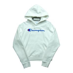 Sweat a capuche femme manches longues blanc Champion Col Rond QWE1243