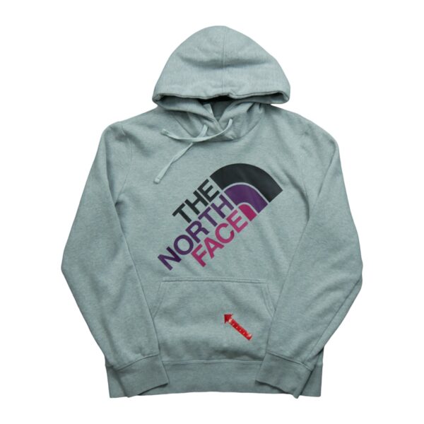 Sweat a capuche femme manches longues gris The North Face Motif imprime Col Rond QWE1133