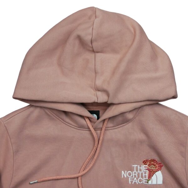 Sweat a capuche femme manches longues rose The North Face Motif imprime Col Rond QWE3849