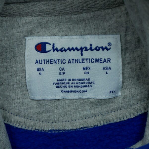 Sweat a capuche homme manches longues bleu Champion Col Rond QWE1078