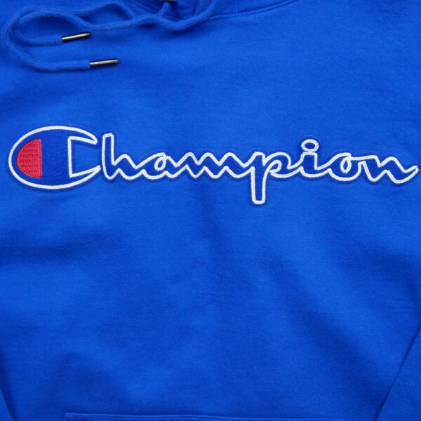 Sweat a capuche homme manches longues bleu Champion Col Rond QWE1078