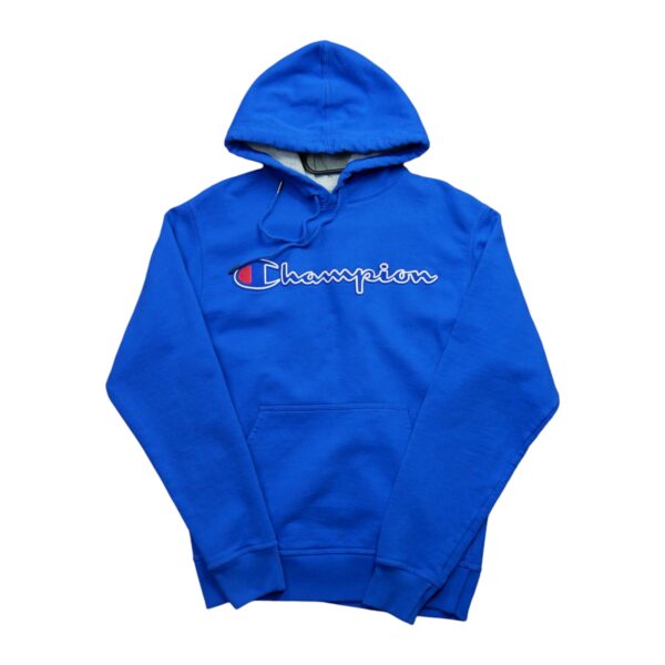 Sweat a capuche homme manches longues bleu Champion Col Rond QWE1078