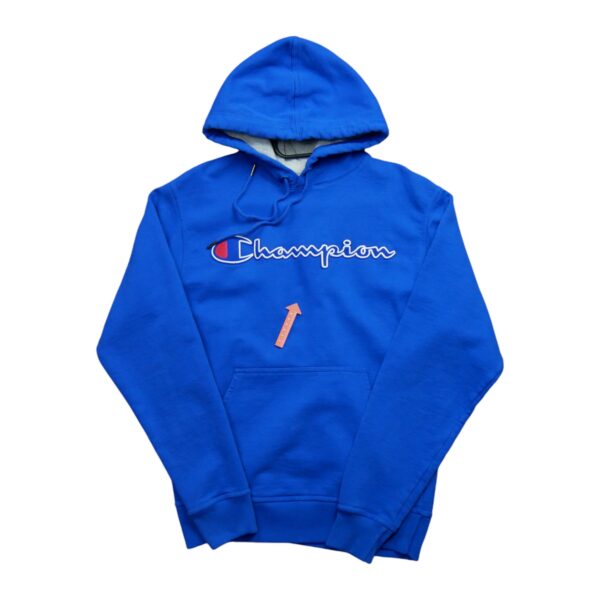 Sweat a capuche homme manches longues bleu Champion Col Rond QWE1078