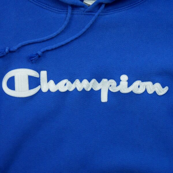 Sweat a capuche homme manches longues bleu Champion Motif imprime Col Rond QWE0510