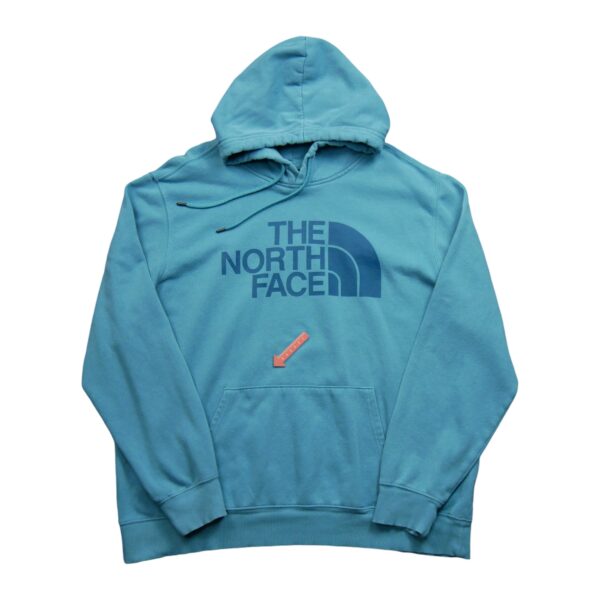 Sweat a capuche homme manches longues bleu The North Face Motif imprime Col Rond QWE1168