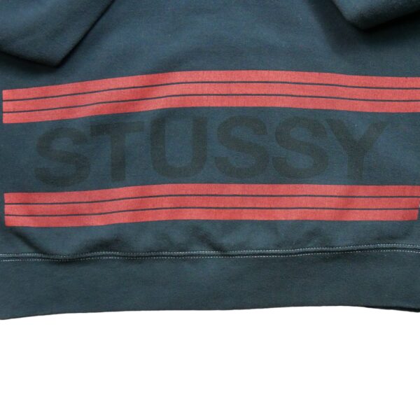 Sweat a capuche homme manches longues gris Stussy Motif imprime Col Rond QWE3798