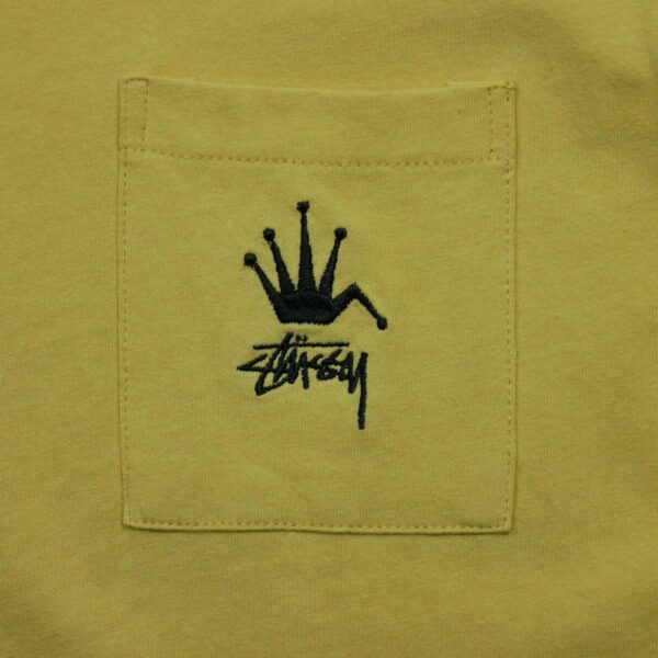 T shirt manches courtes homme beige Stussy Col Rond QWE3188