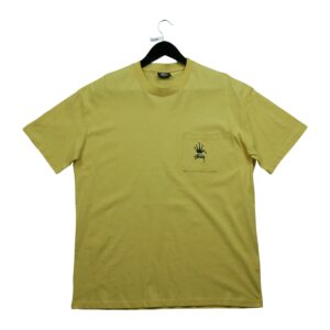 T shirt manches courtes homme beige Stussy Col Rond QWE3188