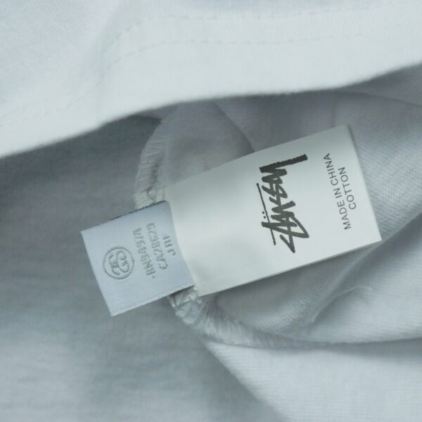 T shirt manches courtes homme blanc Stussy Motif imprime Col Rond QWE3077