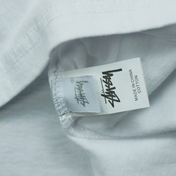 T shirt manches courtes homme blanc Stussy Motif imprime Col Rond QWE3077