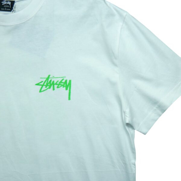 T shirt manches courtes homme blanc Stussy Motif imprime Col Rond QWE3171