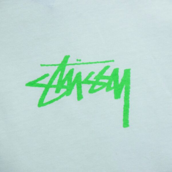 T shirt manches courtes homme blanc Stussy Motif imprime Col Rond QWE3171