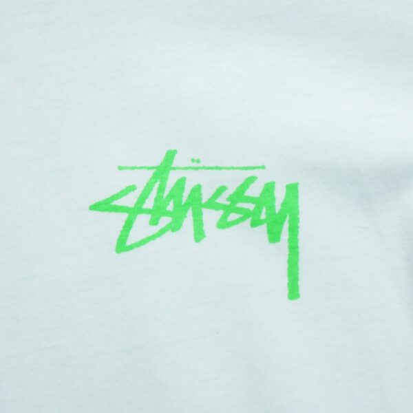 T shirt manches courtes homme blanc Stussy Motif imprime Col Rond QWE3356