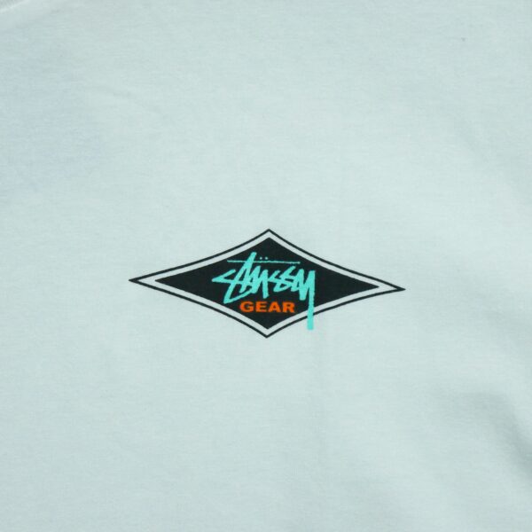 T shirt manches courtes homme blanc Stussy Motif imprime Col Rond QWE3359