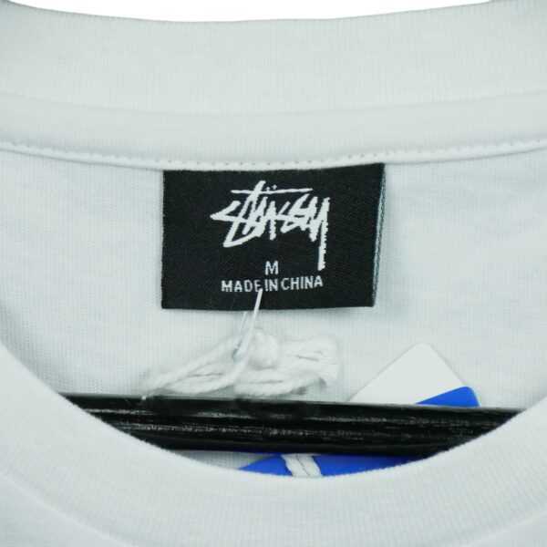 T shirt manches courtes homme blanc Stussy Motif imprime Col Rond QWE3359