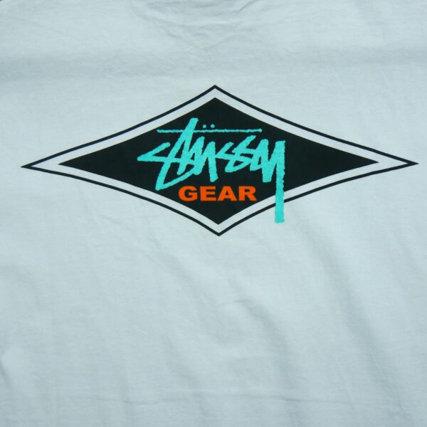 T shirt manches courtes homme blanc Stussy Motif imprime Col Rond QWE3755