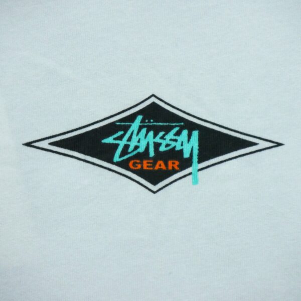 T shirt manches courtes homme blanc Stussy Motif imprime Col Rond QWE3755