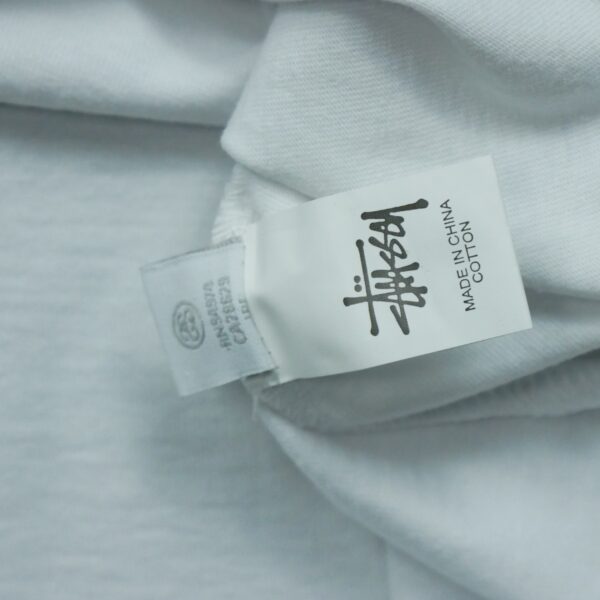 T shirt manches courtes homme blanc Stussy Motif imprime Col Rond QWE3755