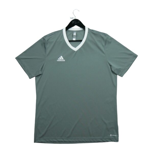 T shirt manches courtes homme gris Adidas Col V QWE3061