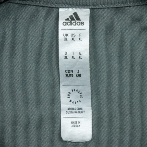 T shirt manches courtes homme gris Adidas Col V QWE3061