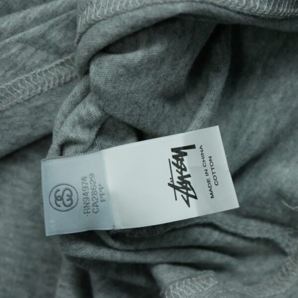 T shirt manches courtes homme gris Stussy Motif imprime Col Rond QWE3214