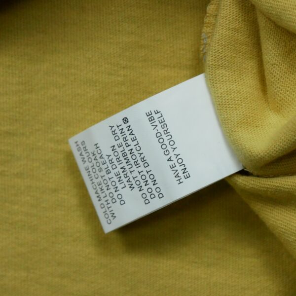 T shirt manches courtes homme jaune Stussy Col Rond QWE3211