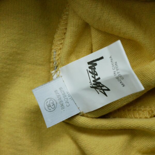 T shirt manches courtes homme jaune Stussy Col Rond QWE3211