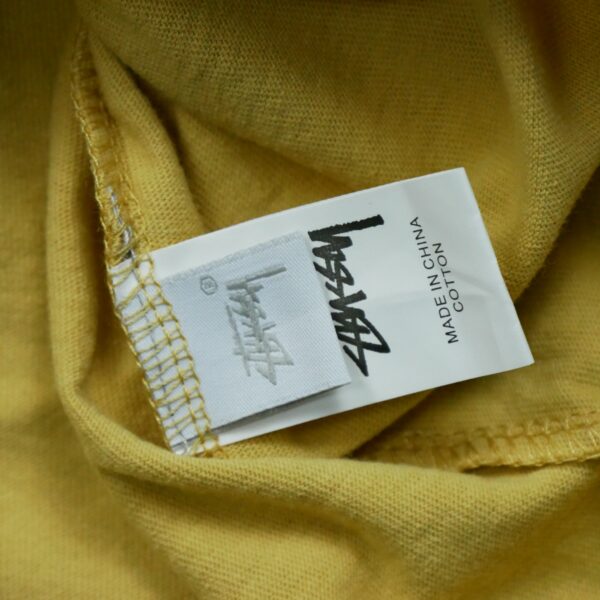 T shirt manches courtes homme jaune Stussy Col Rond QWE3211