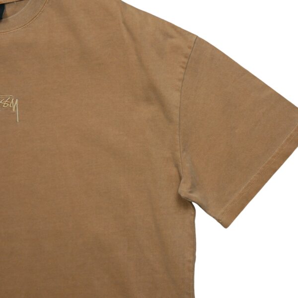 T shirt manches courtes homme marron Stussy Col Rond QWE3023