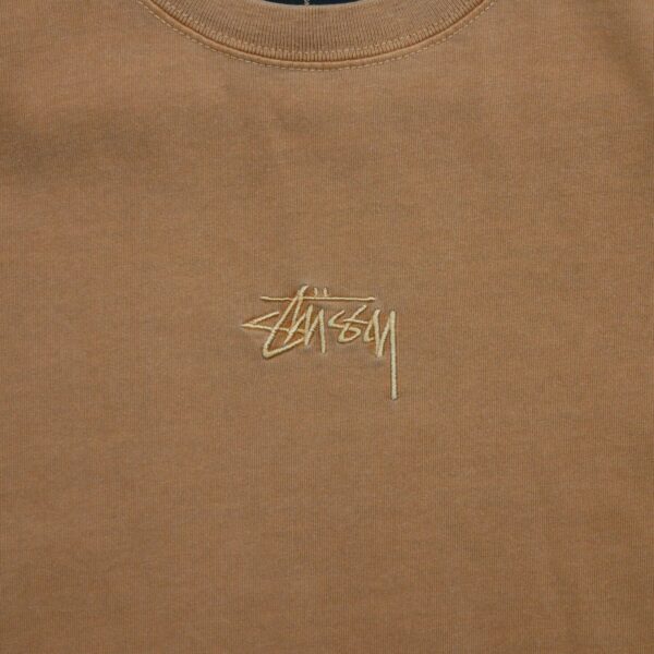 T shirt manches courtes homme marron Stussy Col Rond QWE3023