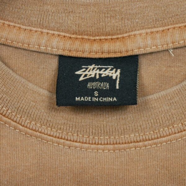 T shirt manches courtes homme marron Stussy Col Rond QWE3023