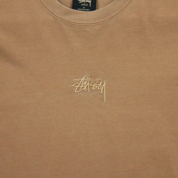 T shirt manches courtes homme marron Stussy Col Rond QWE3614