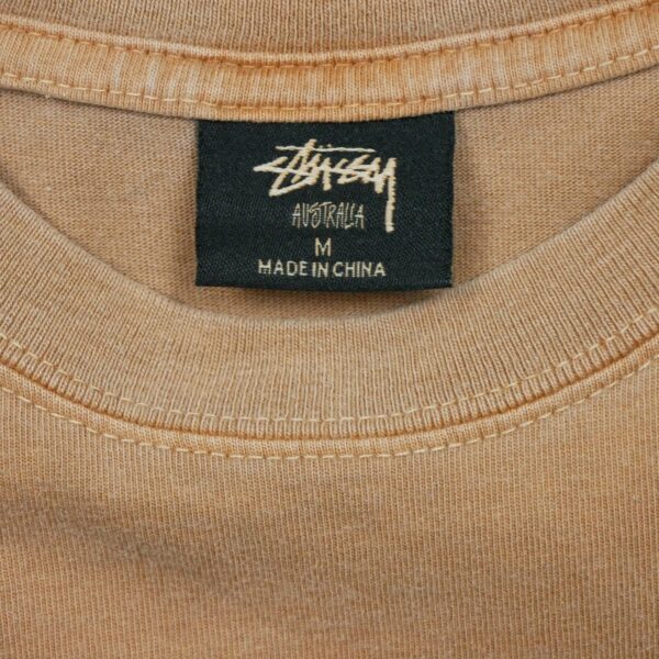 T shirt manches courtes homme marron Stussy Col Rond QWE3614