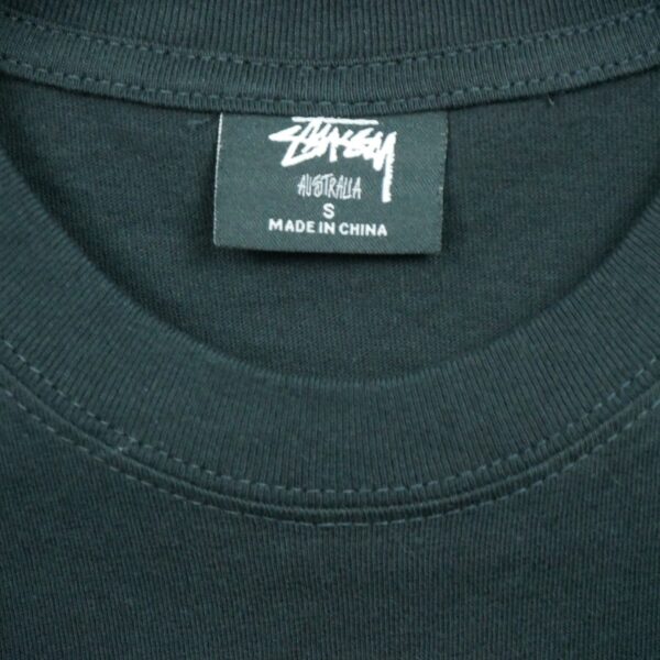 T shirt manches courtes homme noir Stussy Motif imprime Col Rond QWE3393