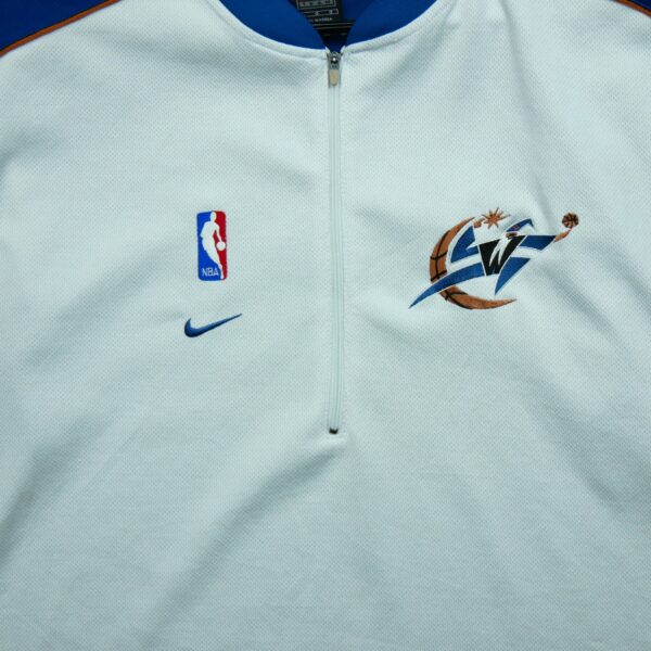 Veste legeres homme manches courtes blanc Nike Col Rond Equipe Wizards de Washington QWE3641