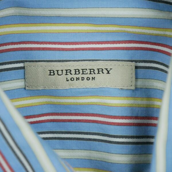 Chemise classiques homme manches longues bleu clair Burberry Motif a rayures QWE3601