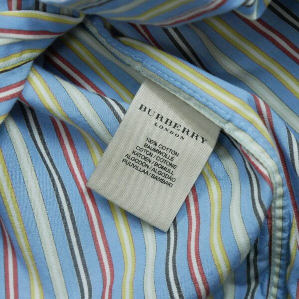 Chemise classiques homme manches longues bleu clair Burberry Motif a rayures QWE3601