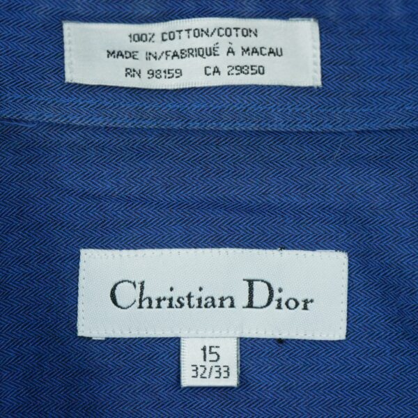 Chemise classiques homme manches longues bleu Dior QWE0391