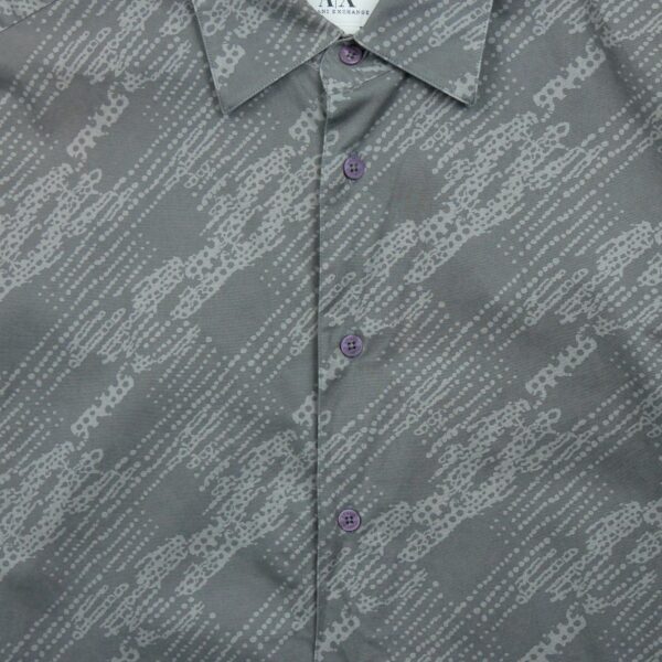 Chemise detente femme manches courtes gris Armani Exchange Motif a motifs QWE3365