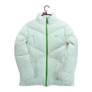 Doudoune femme manches longues blanc Nike Col Montant QWE2002