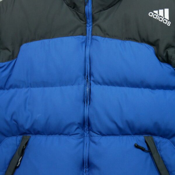 Doudoune homme manches longues bleu Adidas Col Montant QWE1605