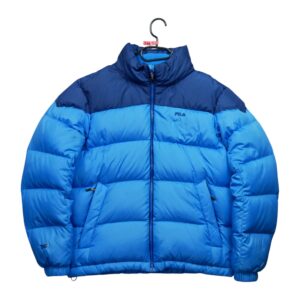 Doudoune homme manches longues bleu Fila Col Montant QWE2010