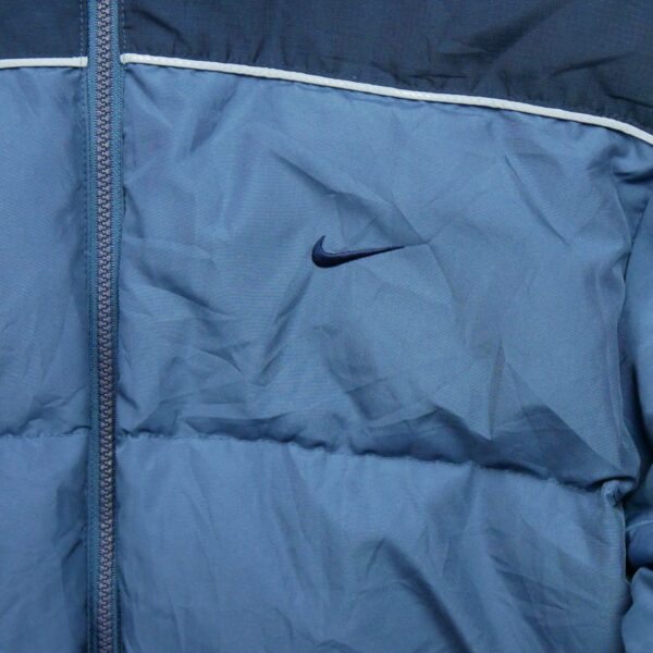 Doudoune homme manches longues bleu Nike Col Montant QWE2006